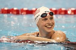 "Katie Ledecky galloping is Insane"; "She destroys the woman in Lane 1"-Fans react as American cruises to victory at U.S. Swimming Olympic Team Trials