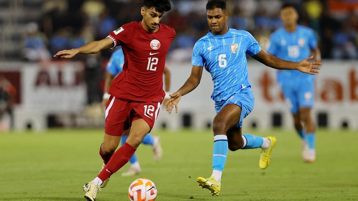 Qatar beat India 2-1 in a controversial second round qualifier of the FIFA World Cup 2026 (Image Credits: Reuters)