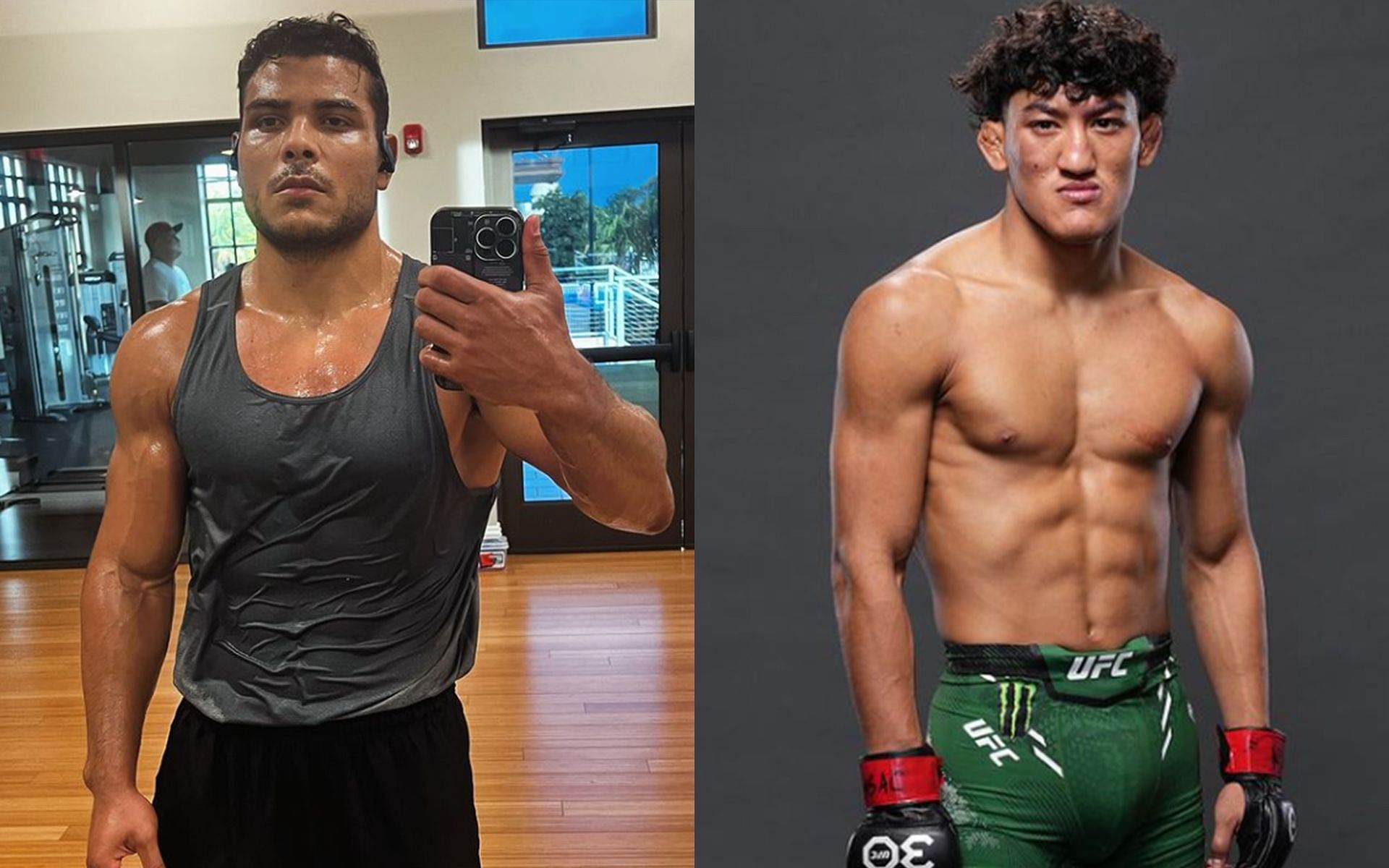 Paulo Costa (left) reacted to Raul Rosas Jr.