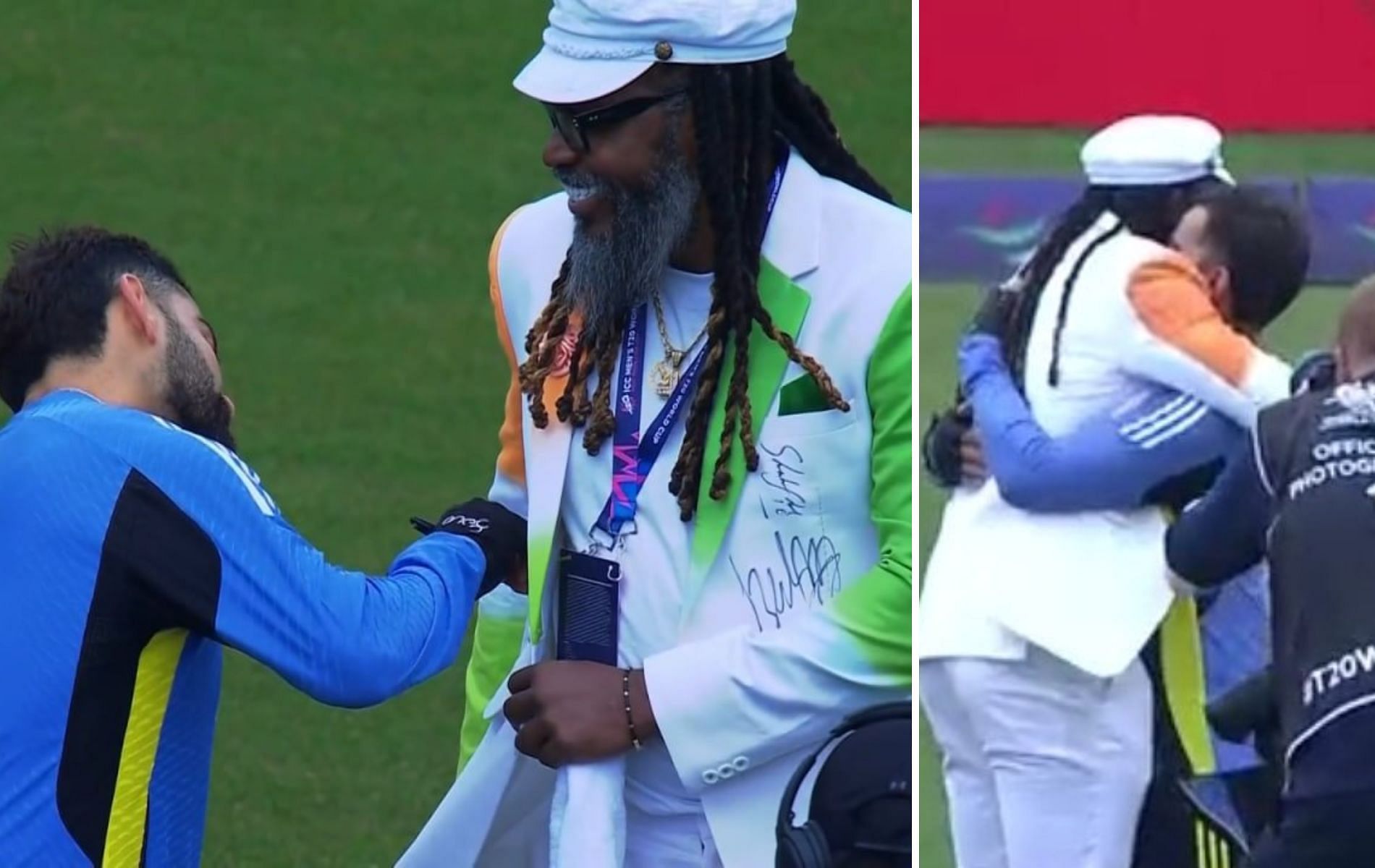 Virat Kohli and Chris Gayle share a great camaraderie. (Pics: Disney+Hotstar)