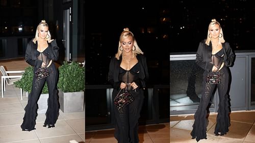 Julius Randle's wife Kendra Randle glams up in an all-black ensemble with a $8,418 Chanel handbag (Photos from Kendra's IG)