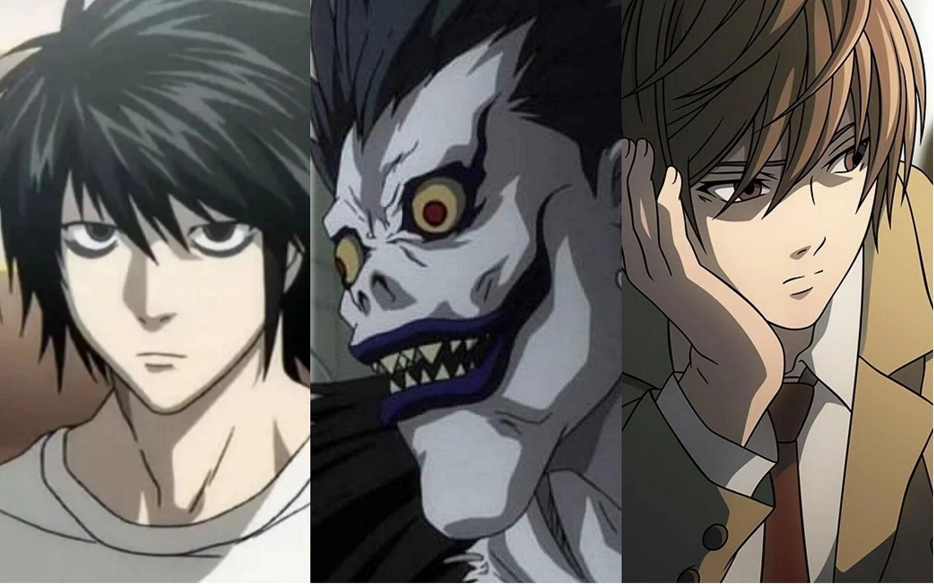 L, Ryuk, and Light Yagami in the anime (Image via Madhouse).