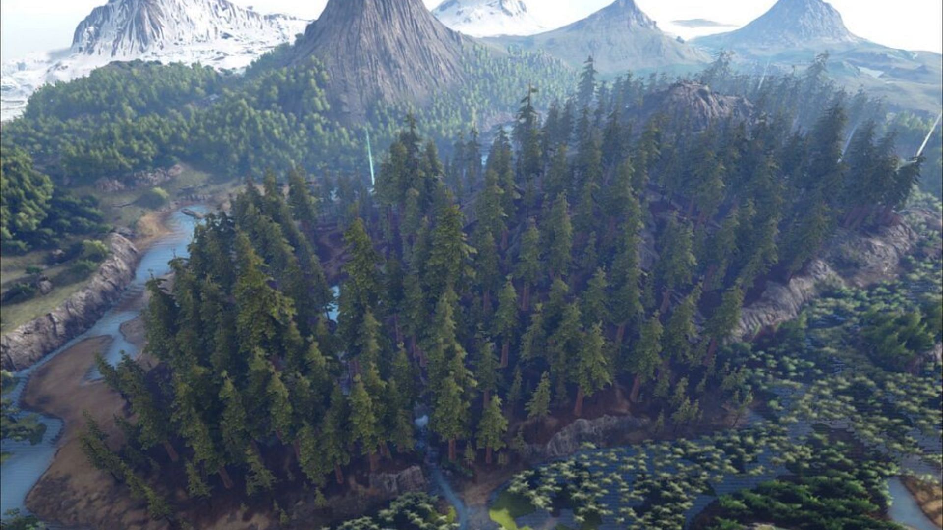 Redwood Forest in The Center map in Ark Survival Ascended (Image via Studio Wildcard)