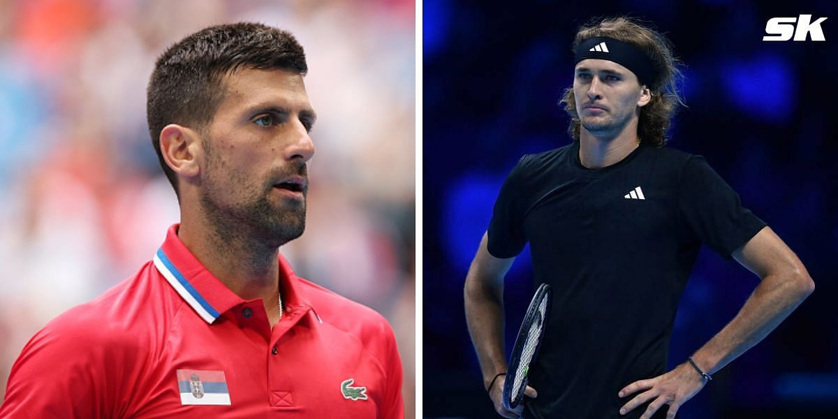 Novak Djokovic (L) and Alexander Zverev (R) (Source: Getty Images)