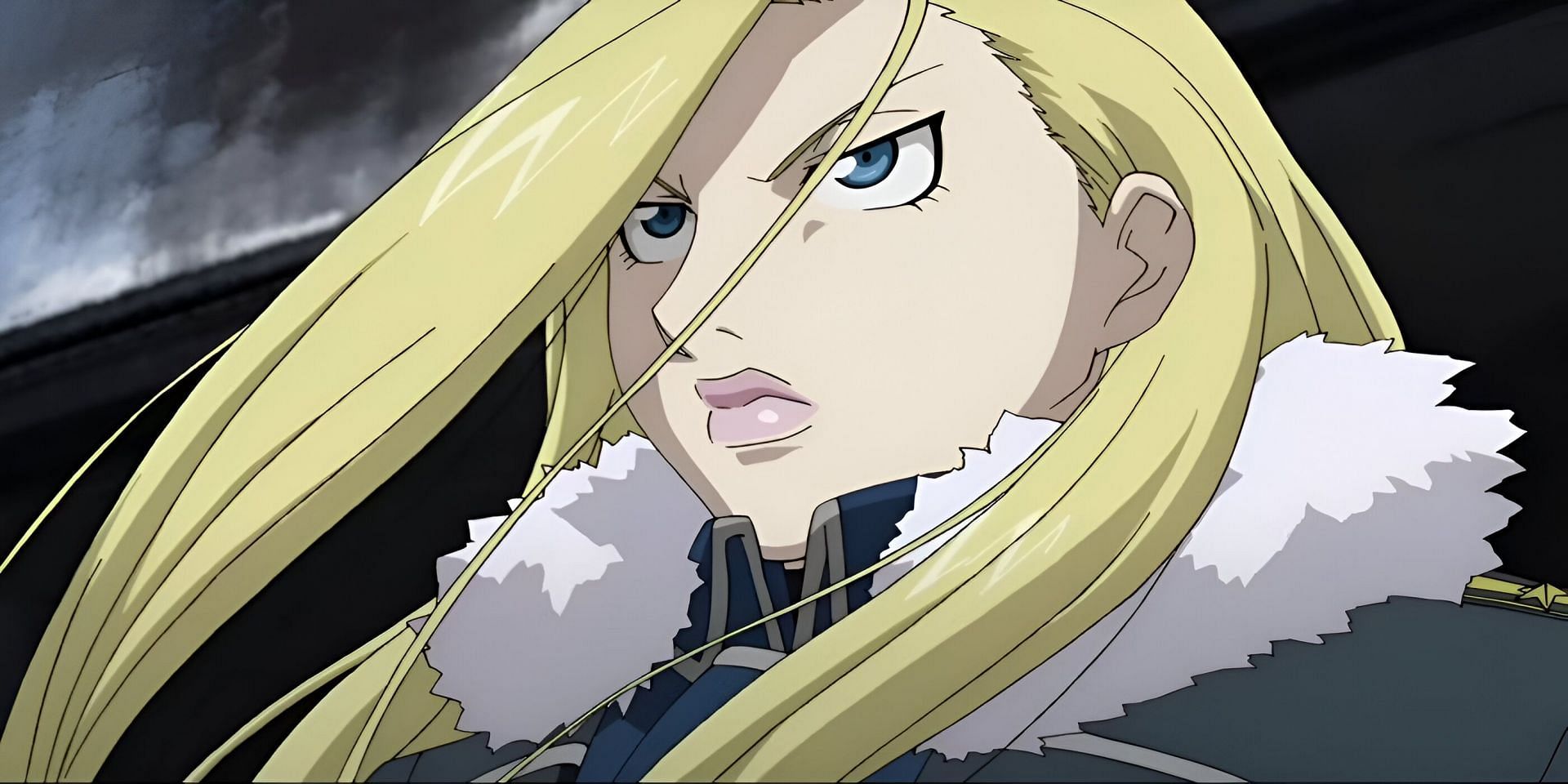 Olivier Armstrong as seen in the anime (Image via Bones)