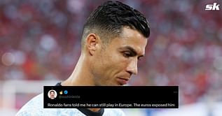 "Fans told me he can still play in Europe", "Hooked after a stinker" - Fans react as Cristiano Ronaldo gets subbed out in Euro 2024 clash