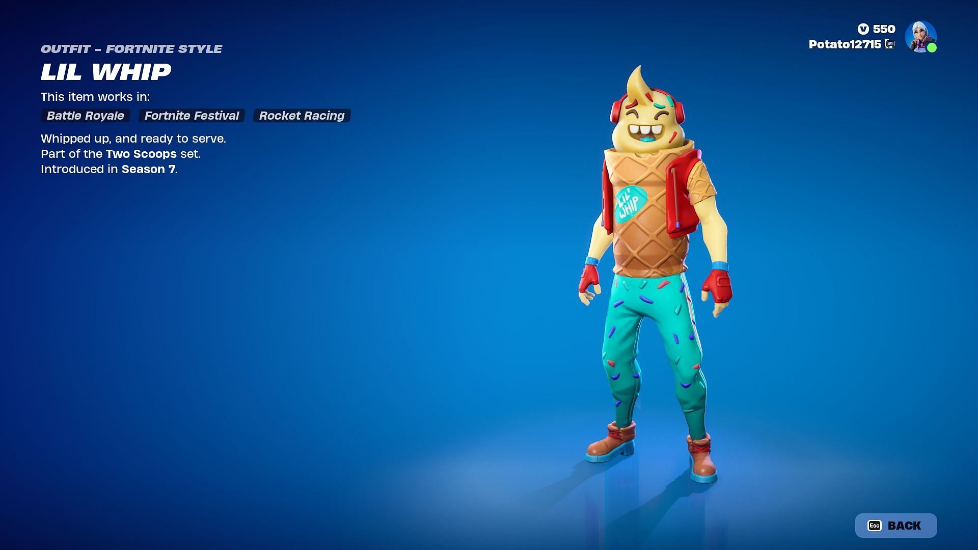 You can currently purchase Lil Whip skin in Fortnite(Image via Epic Games)