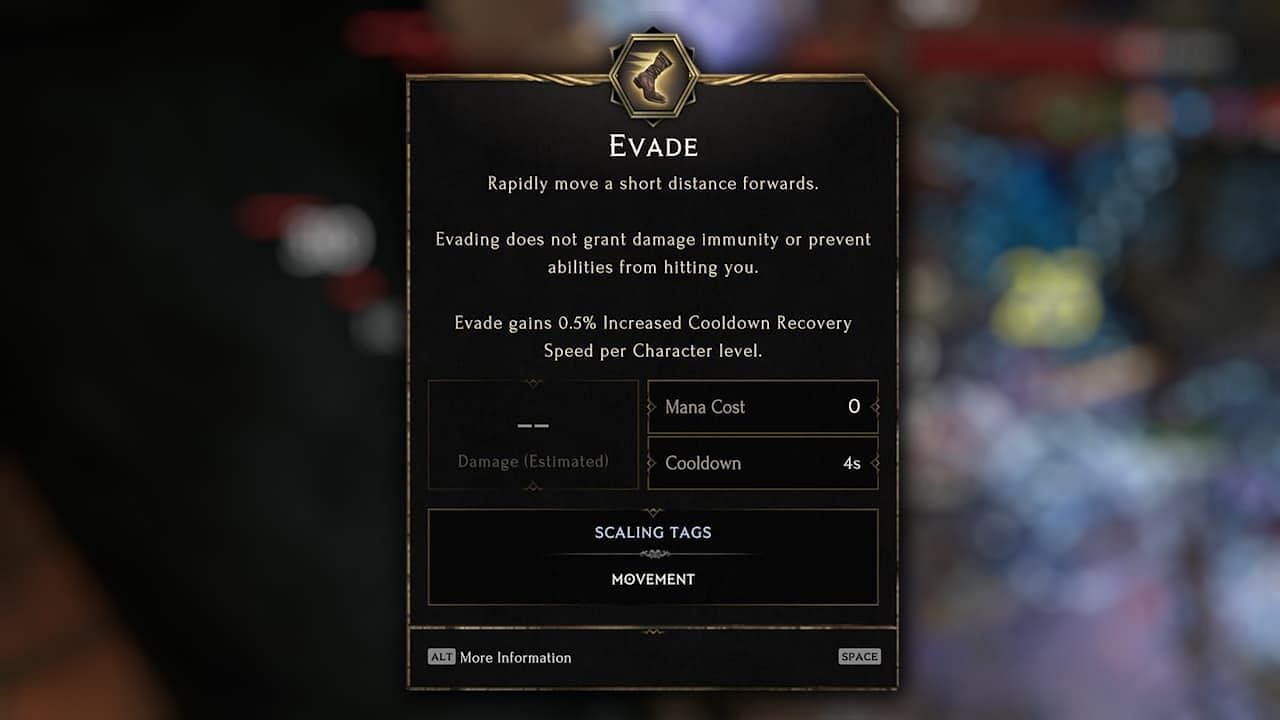 Evade will be more active late game as the recovery time decreases (Image via Eleventh Hour Games)