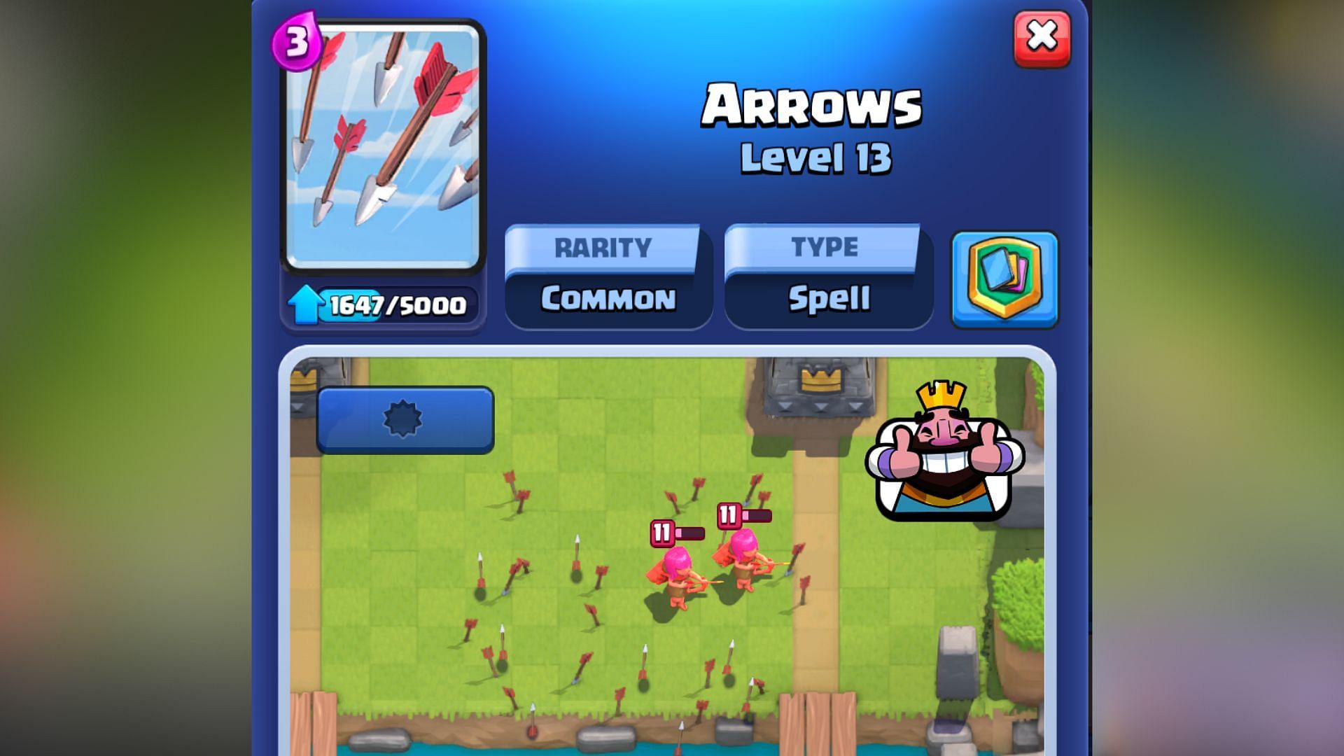 Arrows in Clash Royale (Image via SuperCell)