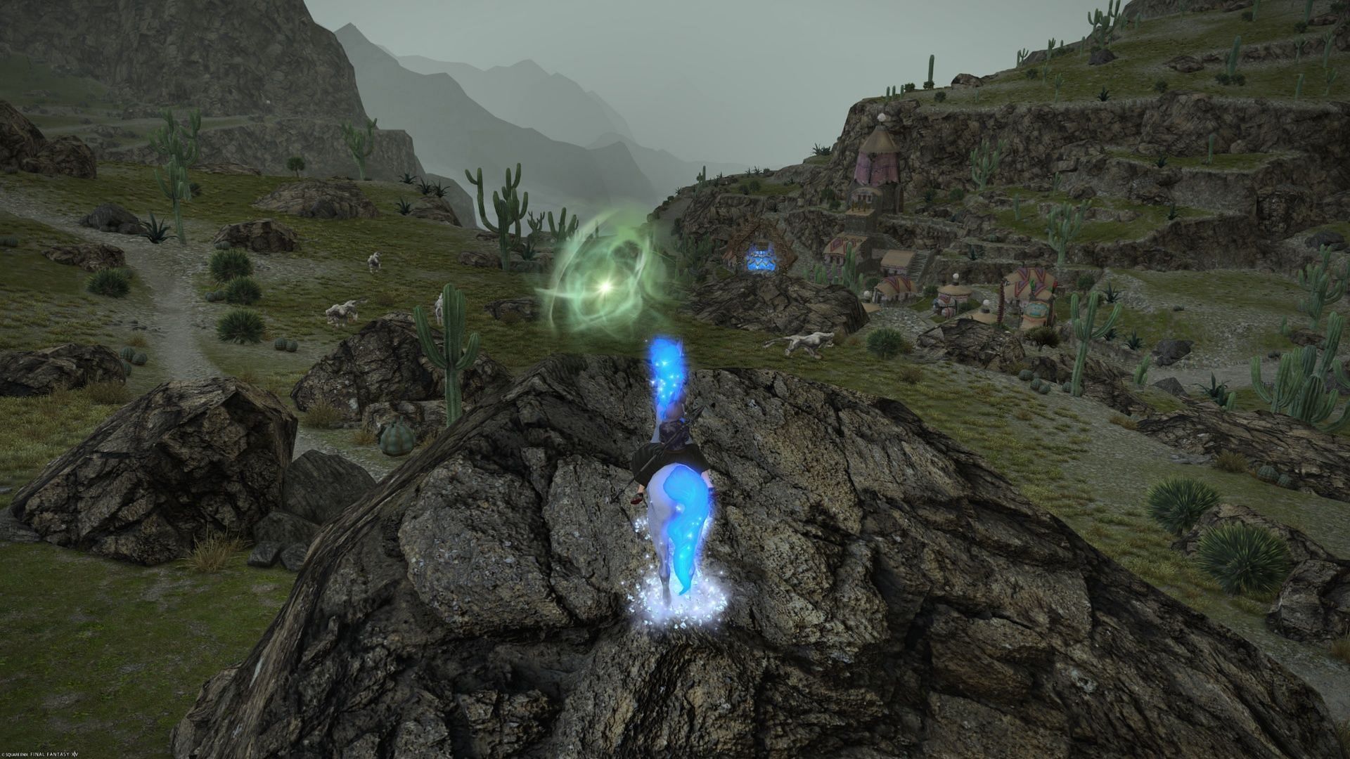 Many of the Aether Currents in Final Fantasy 14 Dawntrail are as easy as this one to find - others are a bit more elusive (Image via Square Enix)