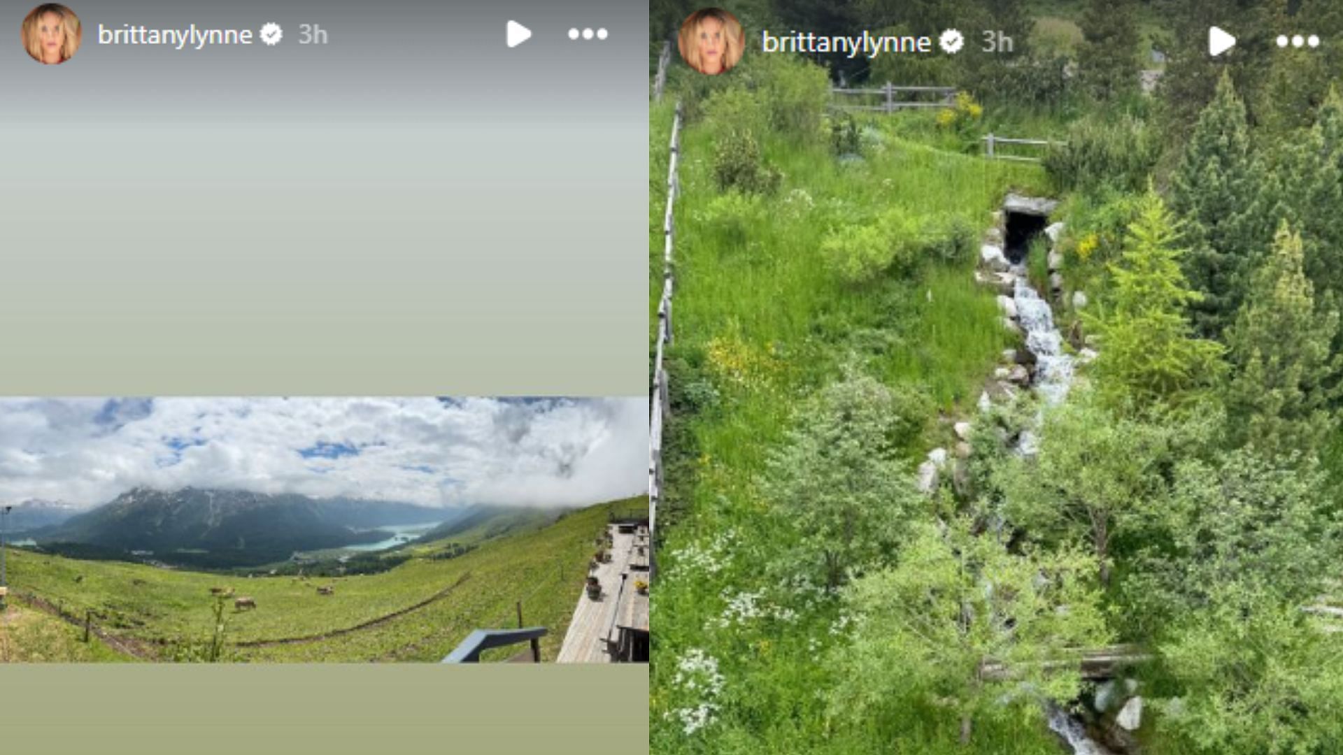 Brittany Mahomes&#039; photos of the picturesque views in Spain. (photos via Brittany Mahomes IG)