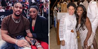 WATCH: Simone Biles' husband Jonathan Owens and mother react to the gymnast's vault routine on opening day at U.S. Olympic Gymnastics Trials 2024