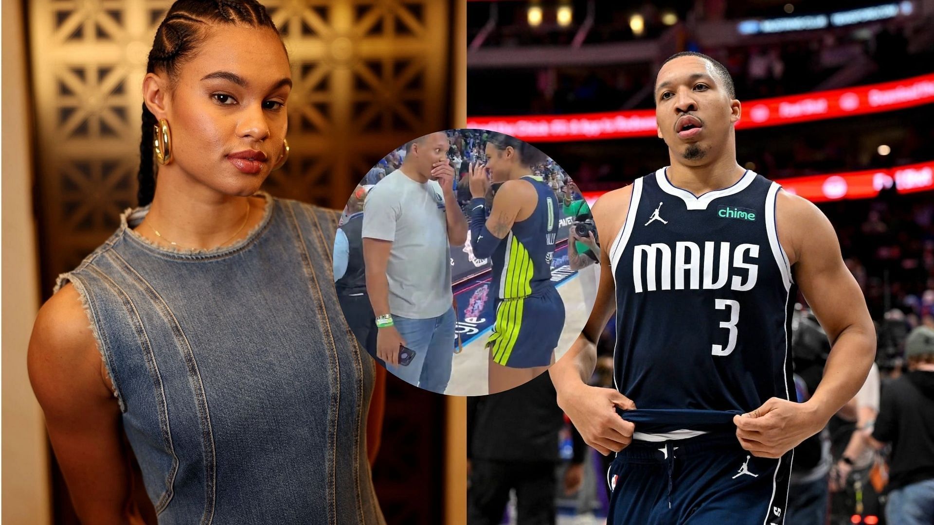 Satou Sabally clears the air on viral moment with Grant Williams (Image of Satou Sabally and Grant Williams together via Dallas Mavericks X account)