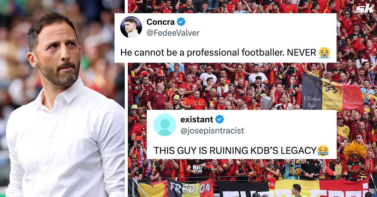 Fans blast Belgium star for first half display as Red Devils trail Slovakia in Euro 2024 clash.