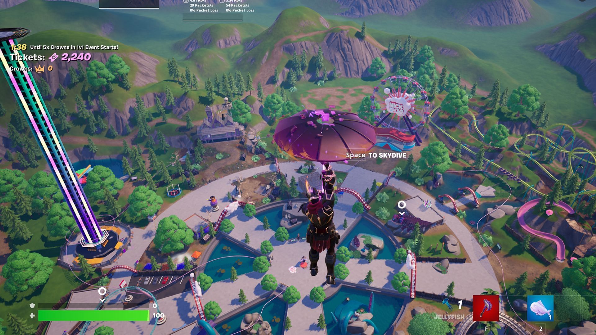 The Funland 2 map features a massive amusement park. (Image via Epic Games)