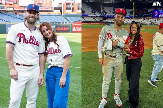 In Photos: Bryce Harper's wife Kayla documents special London Series moments with Phillies star husband and newborn daughter