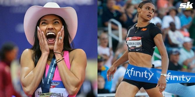 Tara Davis-Woodhall left teary-eyed by Sydney McLaughlin-Levrone's incredible world-leading 400m hurdles performance during her season debut