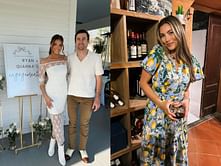 Ryan Blaney's fiancée Gianna Tulio sparkles in chic floral dress with pink lipstick for summer vacation