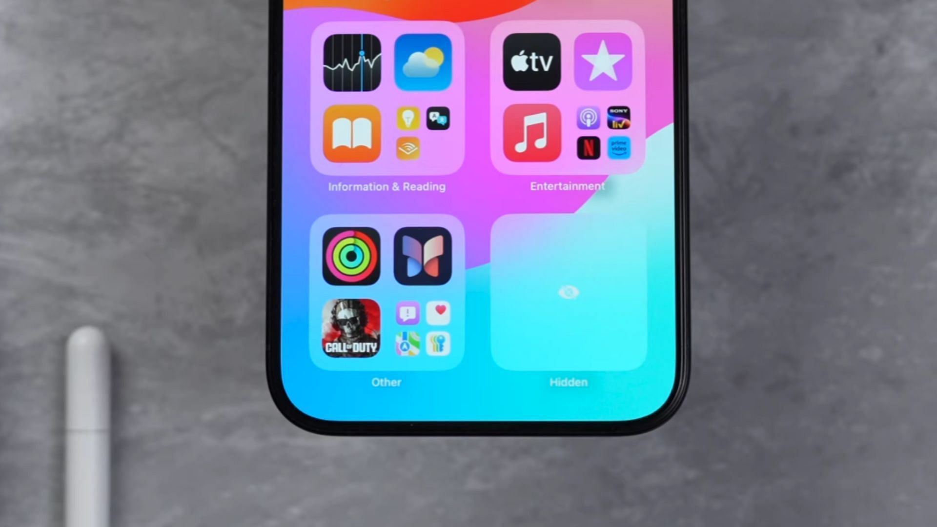 iOS 18 now has a hidden folder for all apps (Image via YouTube/@TechWiser)