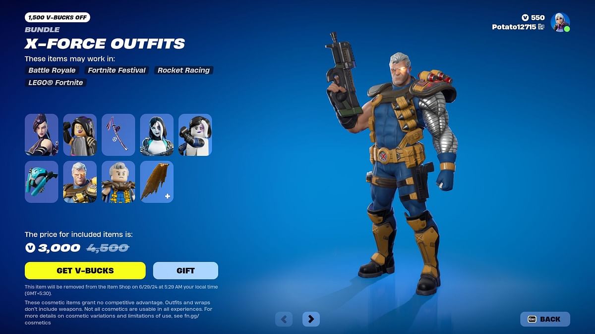 How to get Psylocke, Domino, and Cable (X-Force) skins in Fortnite