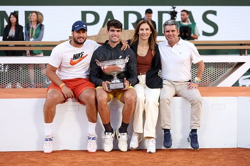 Carlos Alcaraz with his family