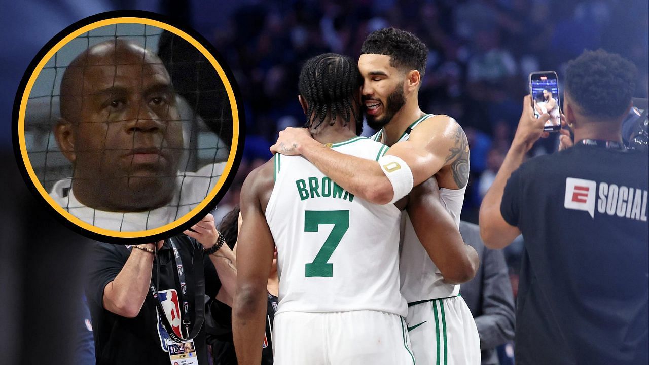 NBA fans react to Magic Johnson gearing up to watch Celtics vs Mavericks pivotal Game 5