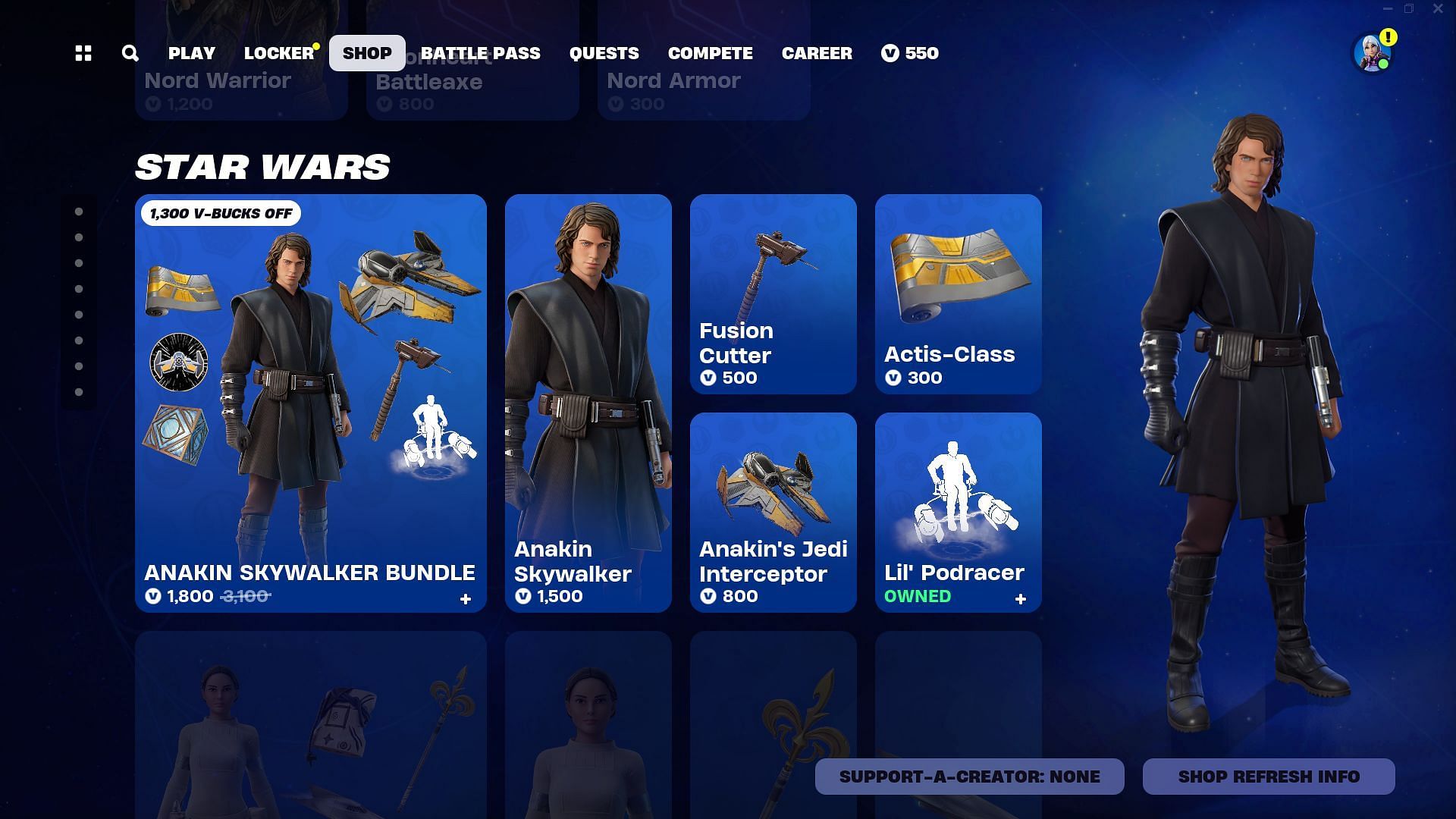 How To Get Anakin Skywalker Skin In Fortnite