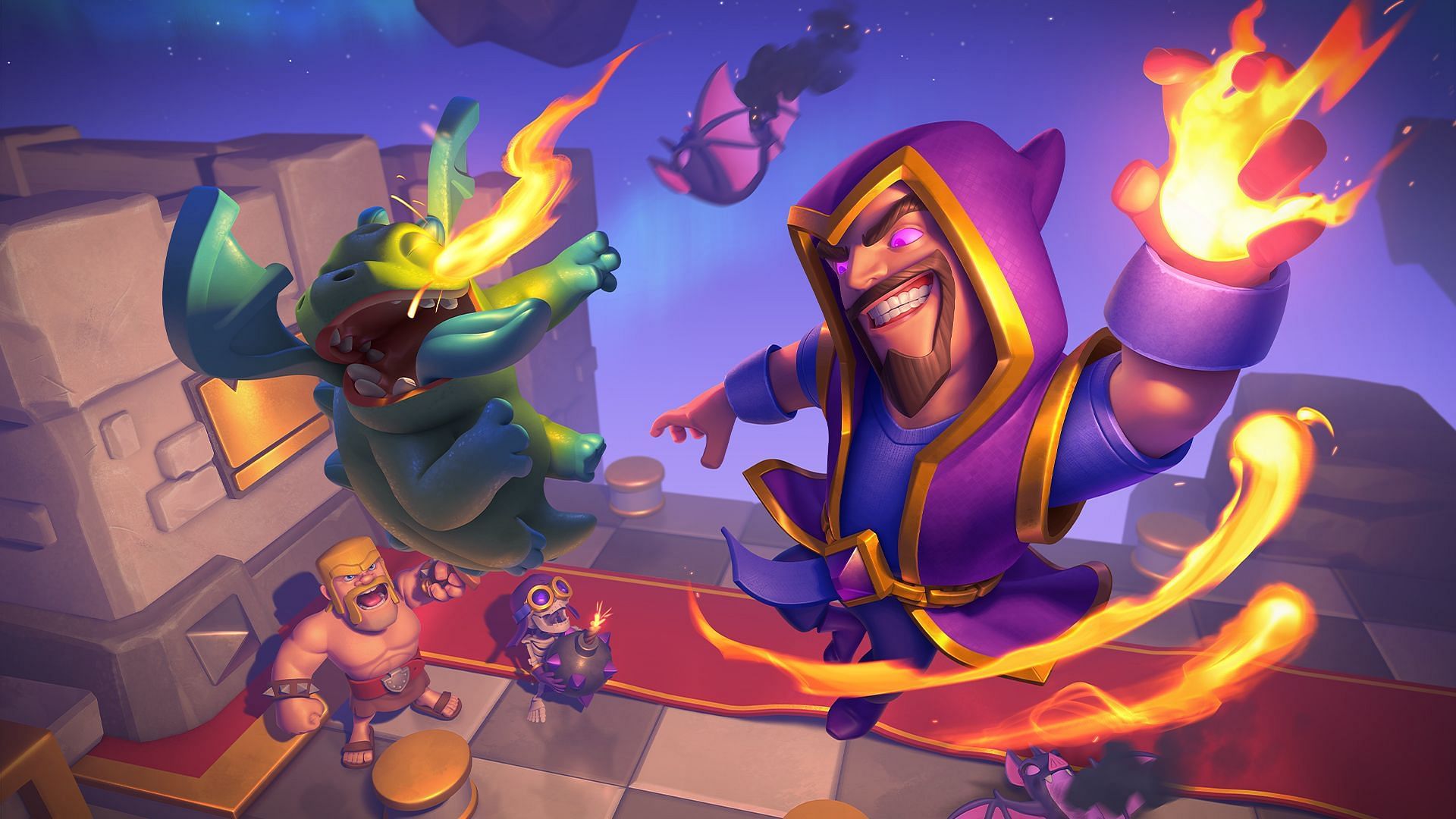 Wizard and Baby Dragon (Image via Supercell)
