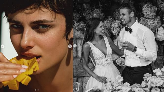 In photos: Valeri Nichushkin's wife Svetlana's brand collaborates with former Victoria's Secret Angel Taylor Hill to launch summer swimsuit collection