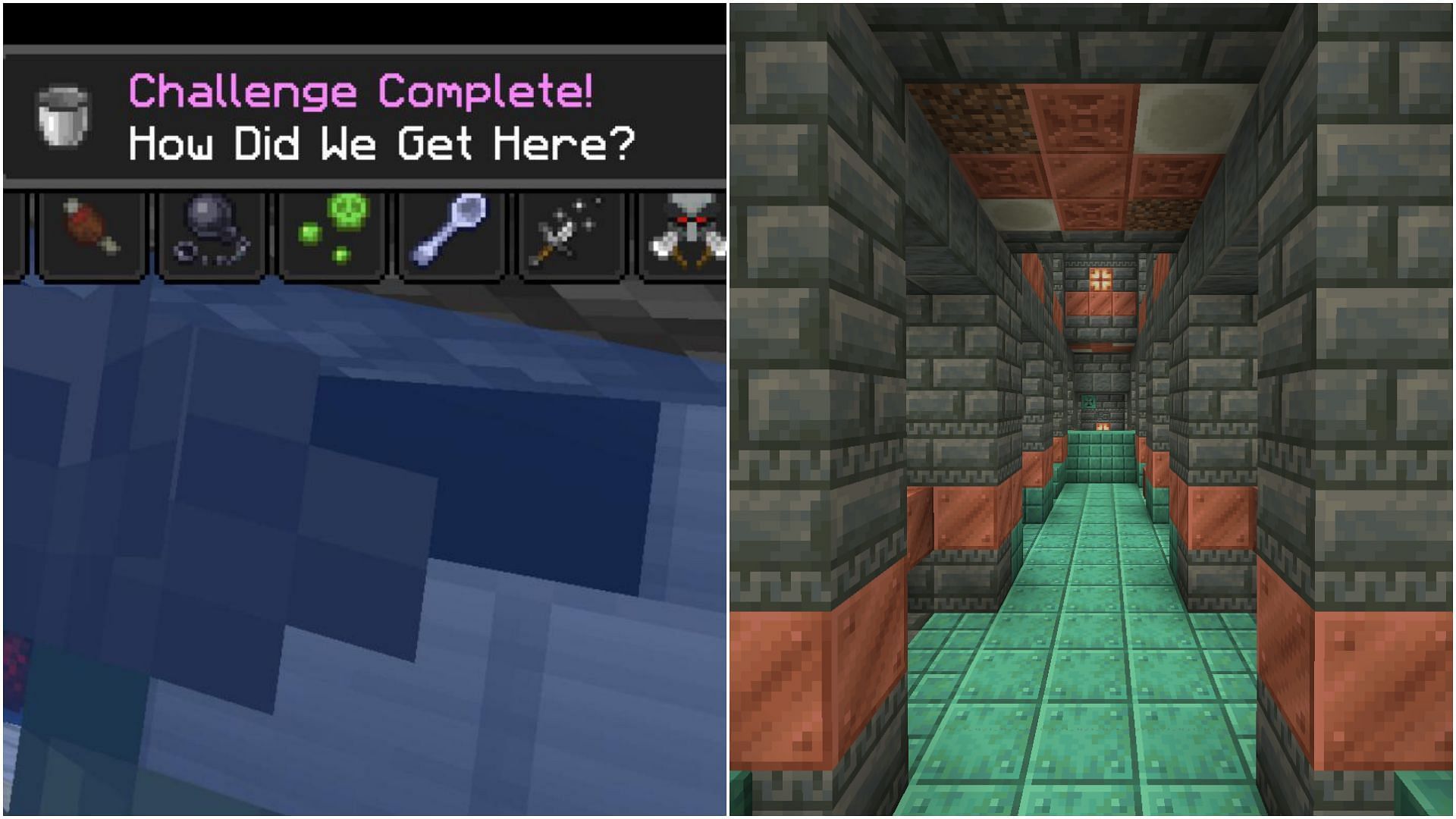 How did we get here advancement will be extremely difficult in Minecraft 1.21 (Collage via Sportskeeda)