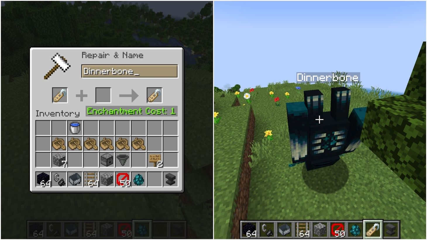 How to make a mob upside down in Minecraft