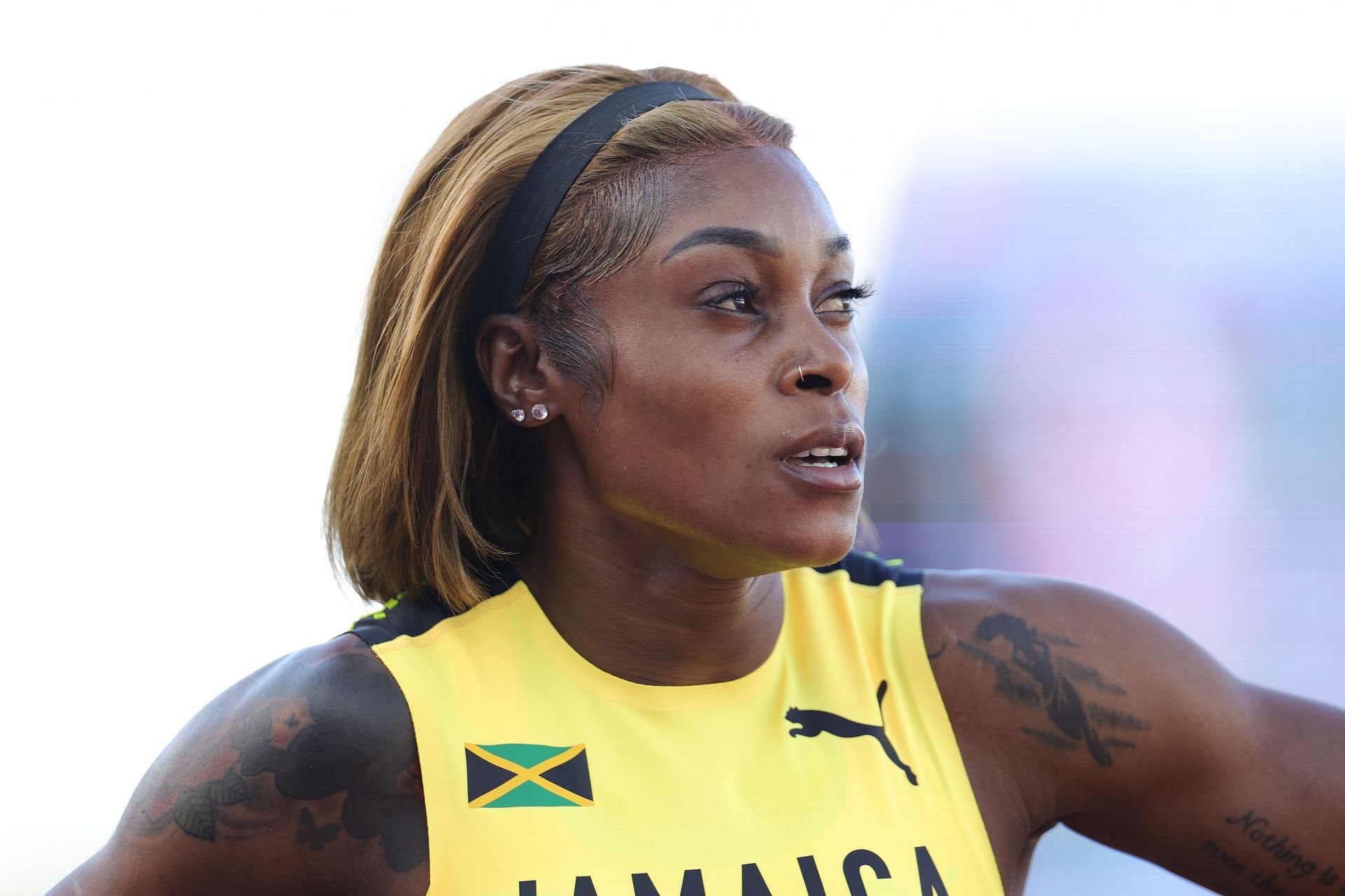 Elaine Thompson-Herah at the World Athletics Championships Oregon22 - Day Five