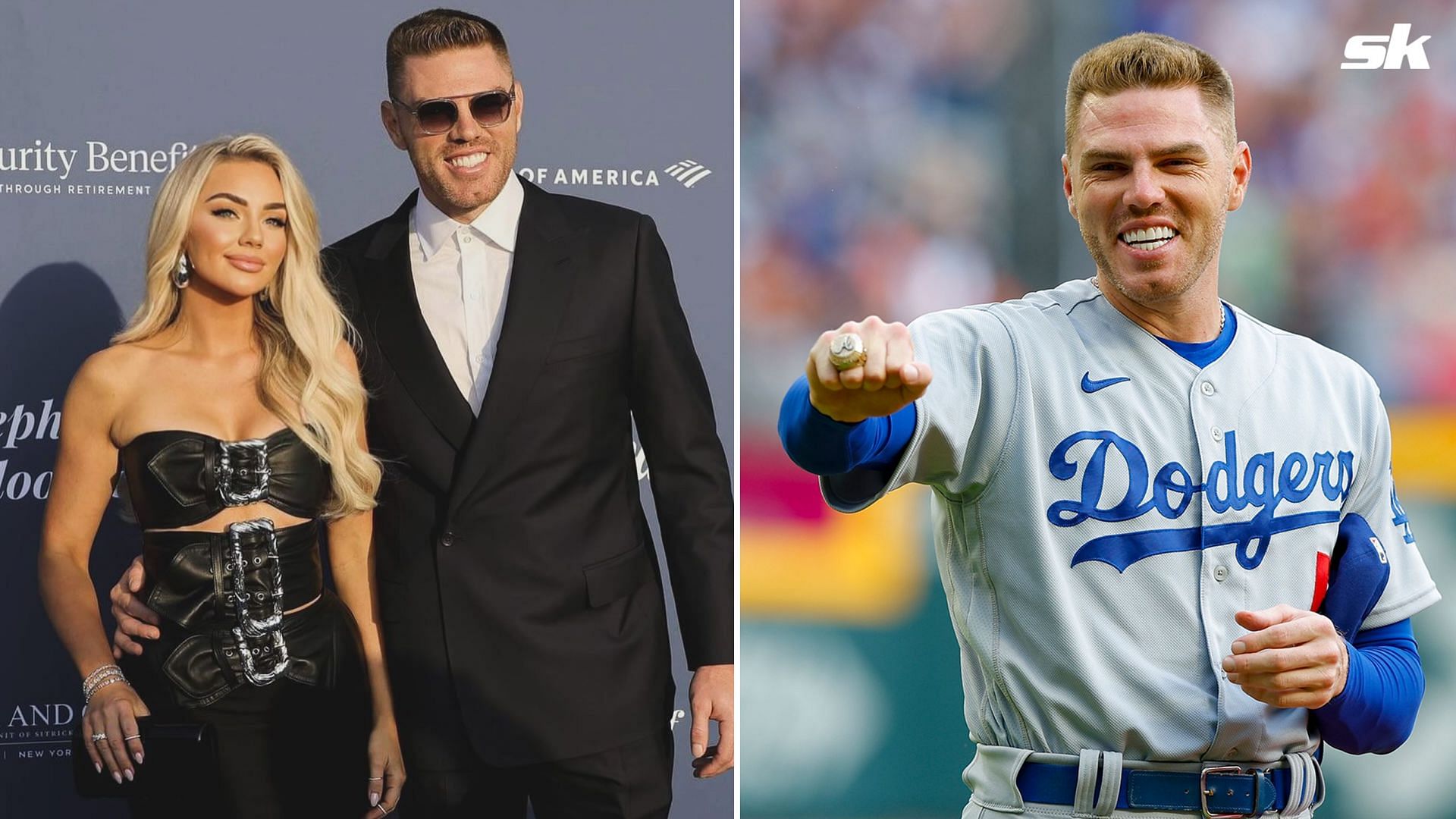 Freddie Freeman and his wife Chelsea (Images from Instagram and Getty)