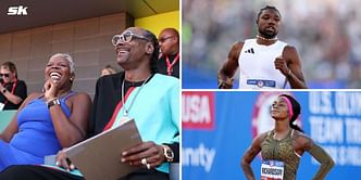 Snoop Dogg arrives at the U.S. Olympic Track and Field Trials to witness Sha'Carri Richardson, Noah Lyles & others compete for spots in Paris