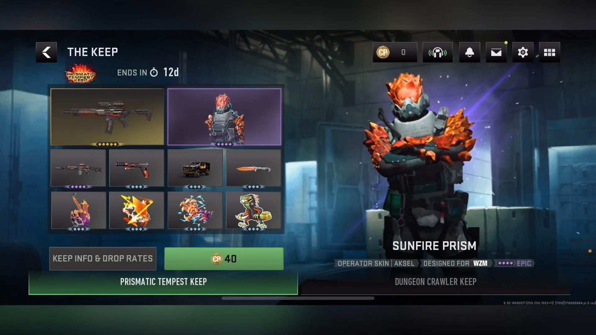 Sunfire Prism operator skin in Warzone Mobile (Image via Activision)