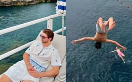 Watch: Adam Fantilli backflips off high cliff into blue waters of cove-studded island Capri on Italian holiday with brother Luca