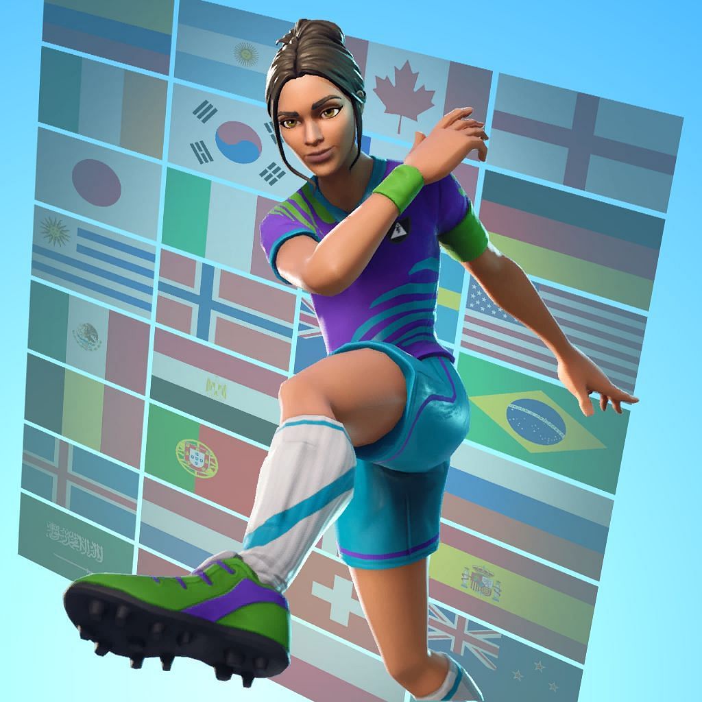 The customizations of the Poised Playmaker easily rank it among the best Fortnite Sports skins (Image via Epic Games)