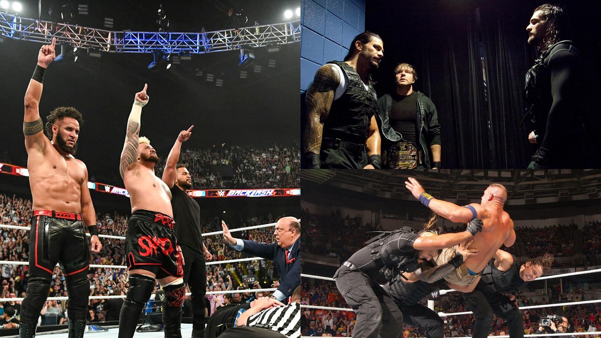 The Bloodline (left) and The Shield (right) [Image Credits: WWE.com and WWE YouTube channel]