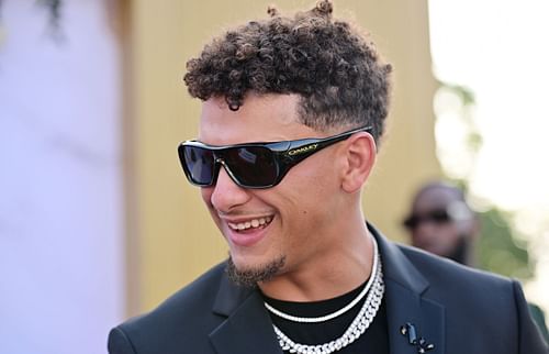 Patrick Mahomes at Kansas City Chiefs Super Bowl Ring Ceremony - Red Carpet