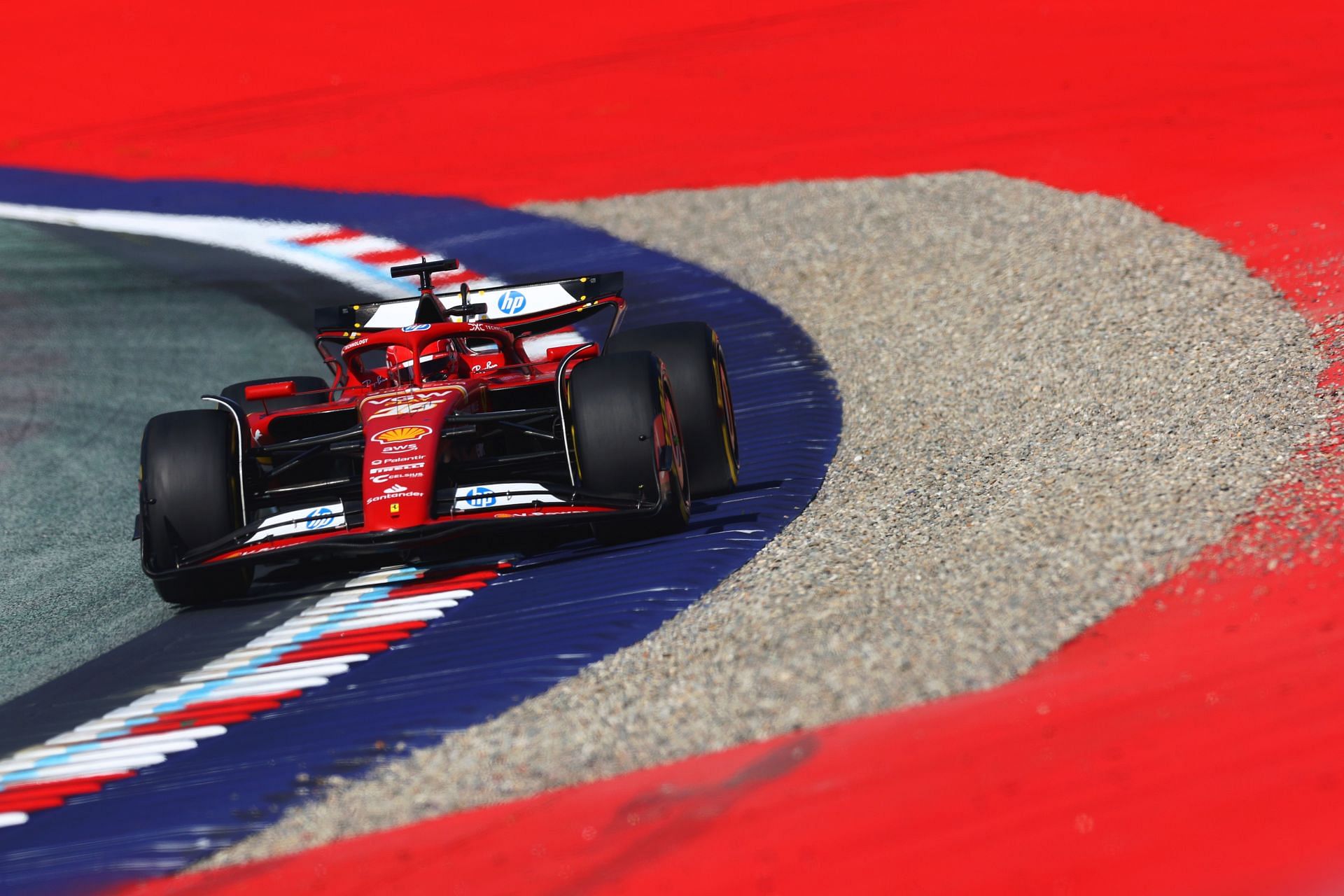 Charles Leclerc of Monaco driving the (16) Ferrari SF-24 on track during Sprint Qualifying ahead of the F1 Grand Prix of Austria at Red Bull Ring on June 28, 2024 in Spielberg, Austria. (Photo by Clive Rose/Getty Images)