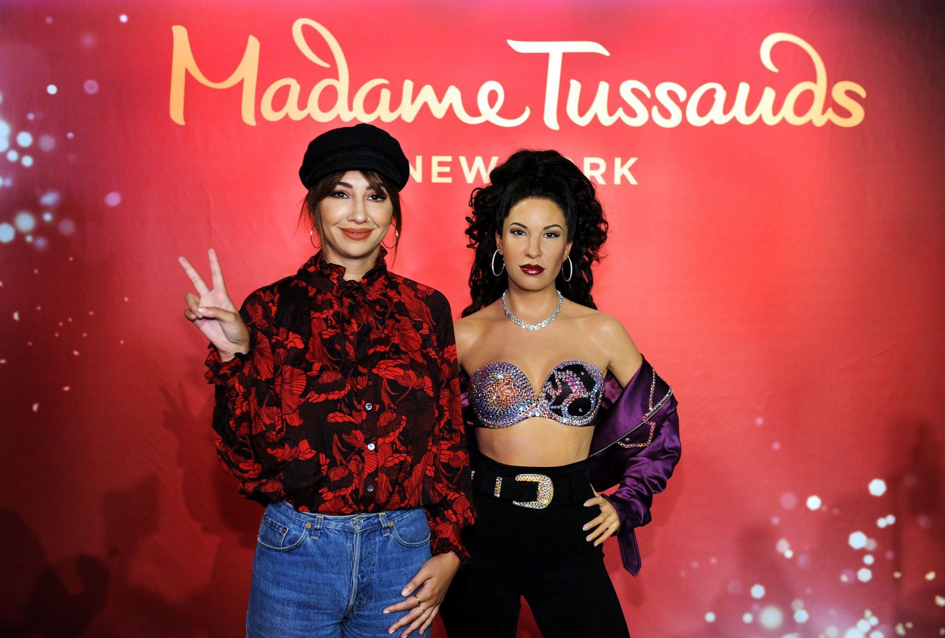 Madame Tussauds New York Hosts Selena Quintanilla&#039;s Sister for Unveiling of Late Singer&#039;s Figure in Times Square (Image via Getty)