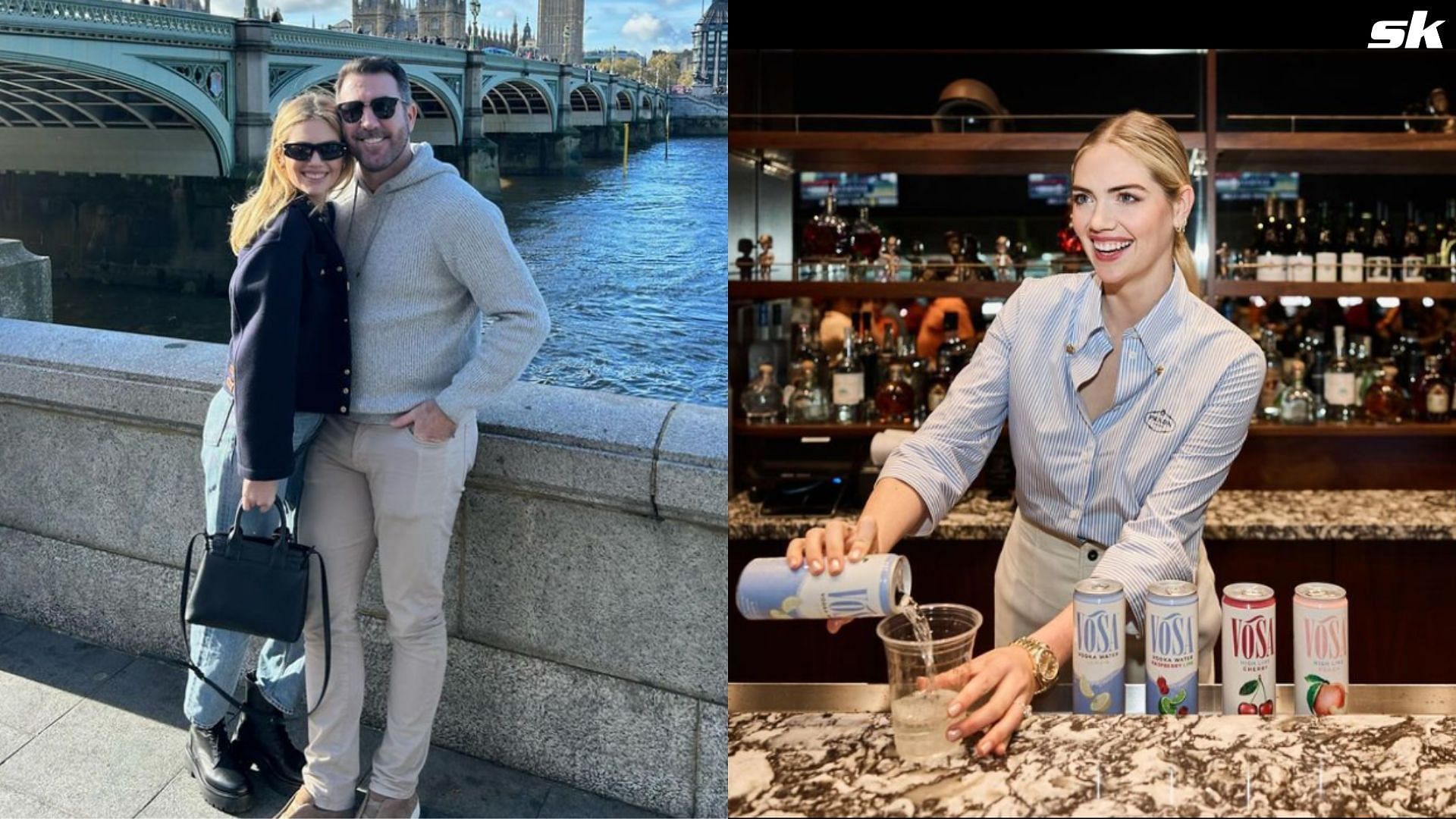 Kate Upton serves up some drinks while cheering Verlander on at Minute Maid Park (Source: Instagram/Kate Upton)