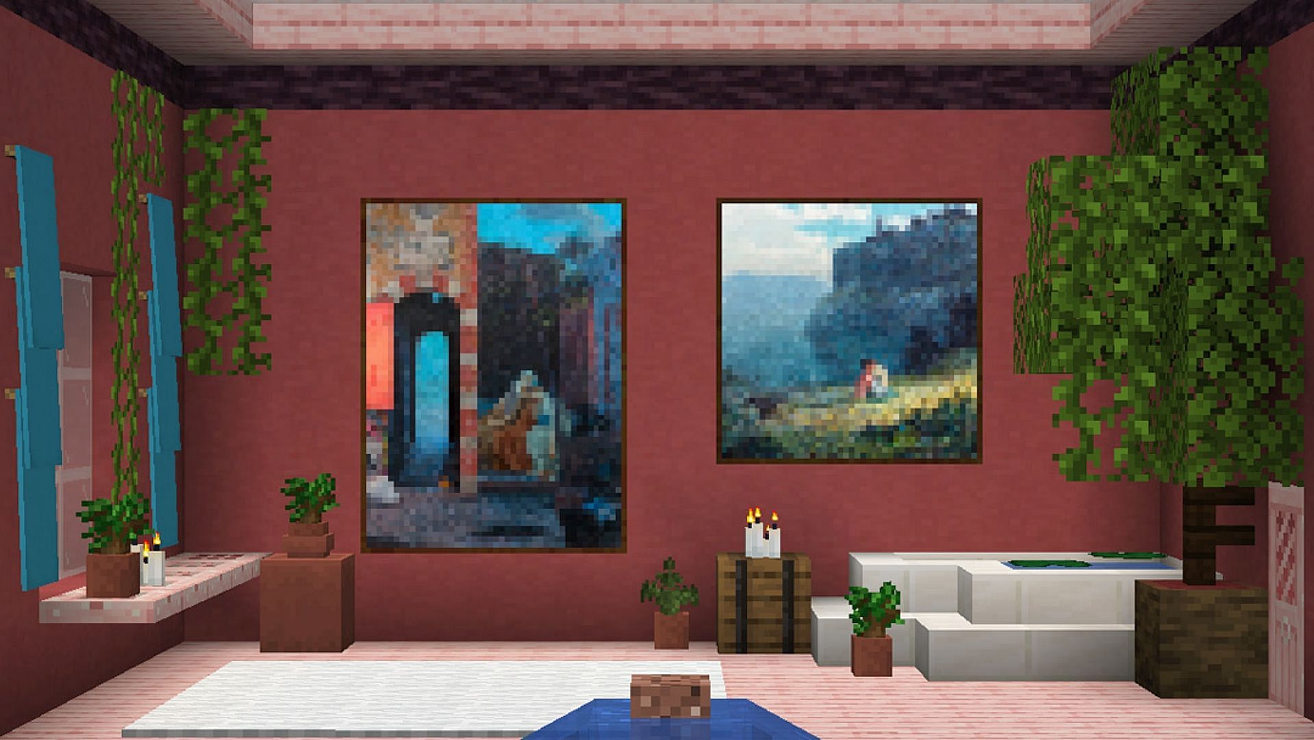 Mojang Studios could have added more interior design features apart from paintings. (Image via Mojang Studios)