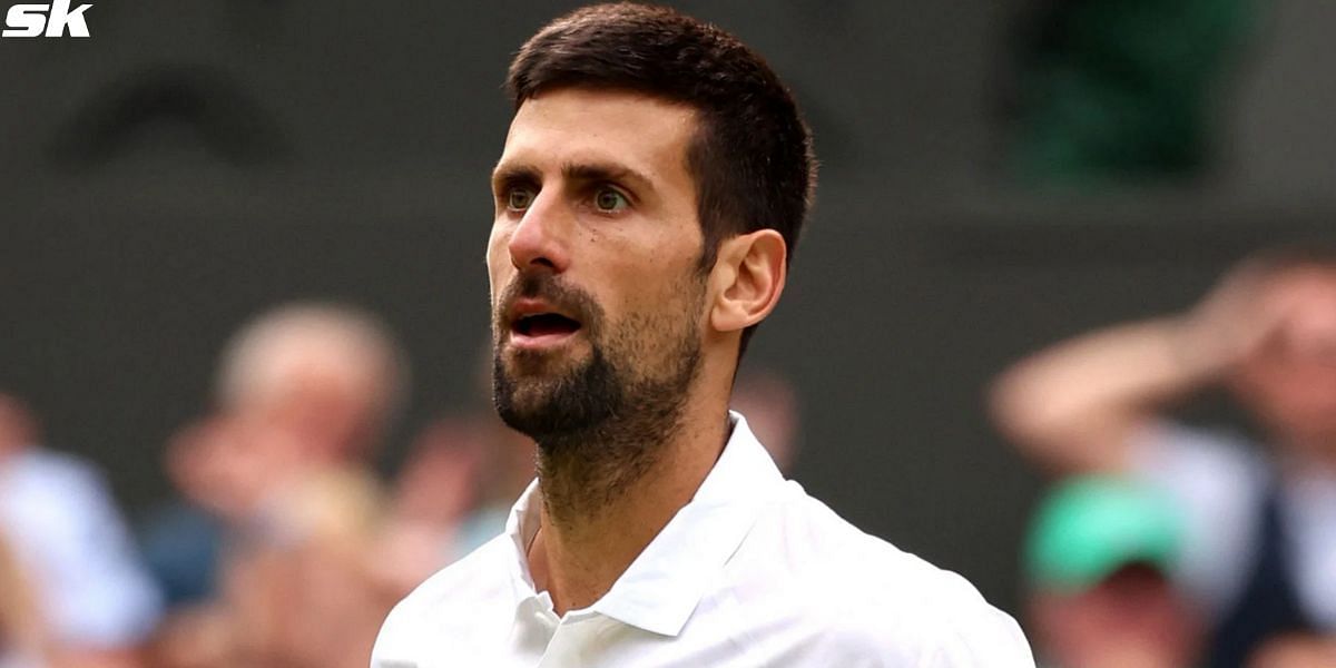Novak Djokovic pictured at the 2023 Wimbledon Championships (Image Source: Getty)