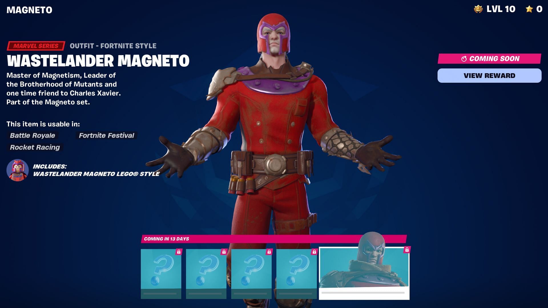 Magneto in Chapter 5 Season 3 (Image via Epic Games)