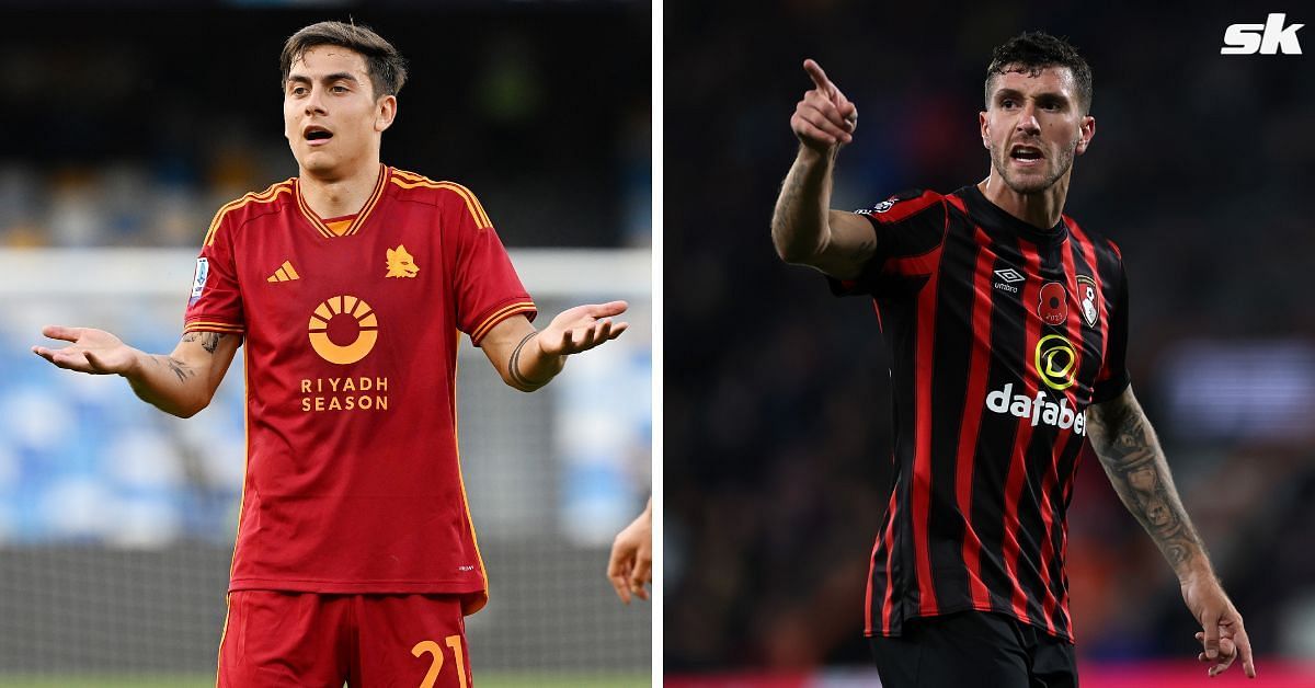 Paulo Dybala (L) and Marco Senesi (R)