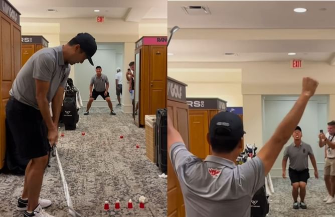 WATCH: LIV Golf’s Kevin Na shoots marshmallows into teammate Danny Lee’s mouth