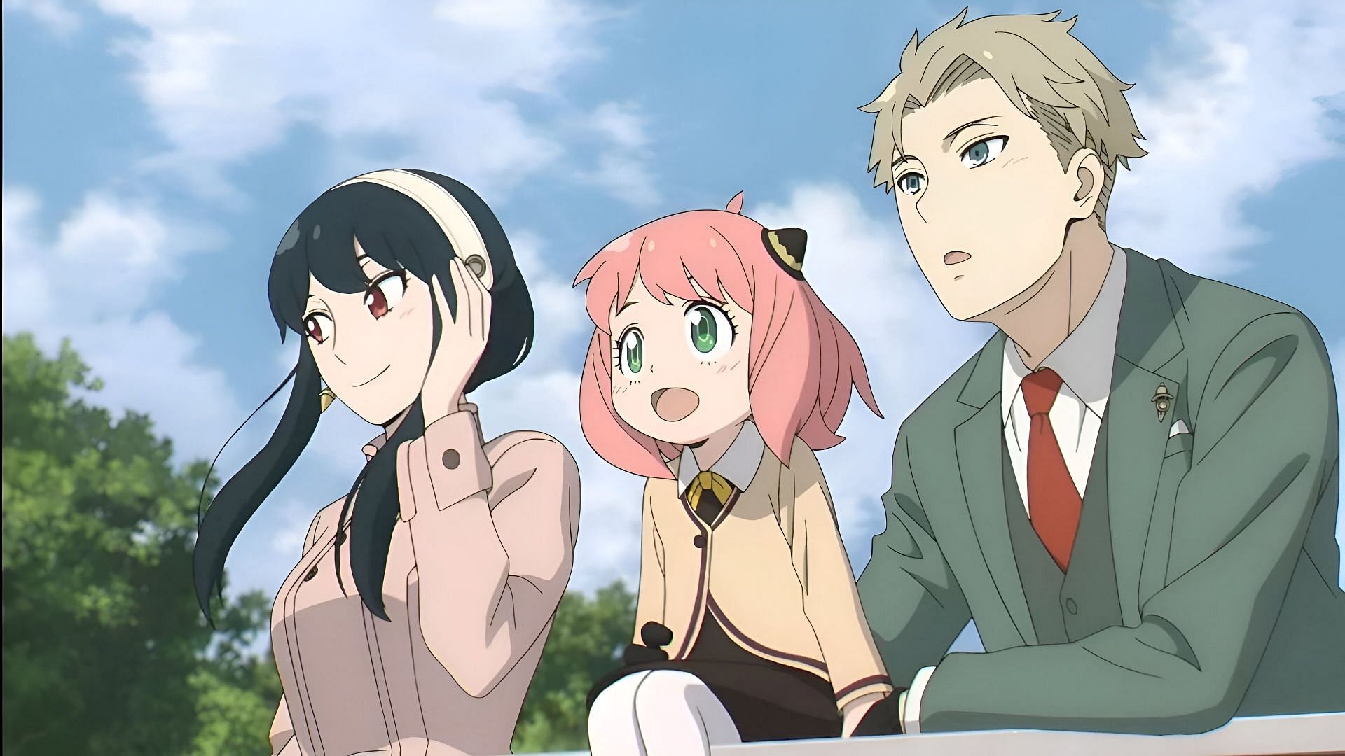 The Forger family as seen in the anime (Image via CloverWorks &amp; Wit Studio)