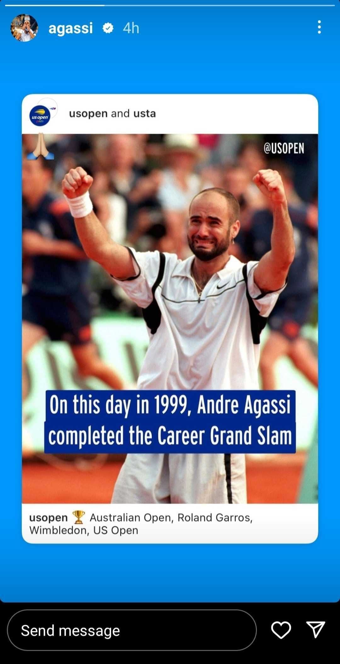 Andre Agassi fondly looks back on completing the Career Grand Slam in 1999