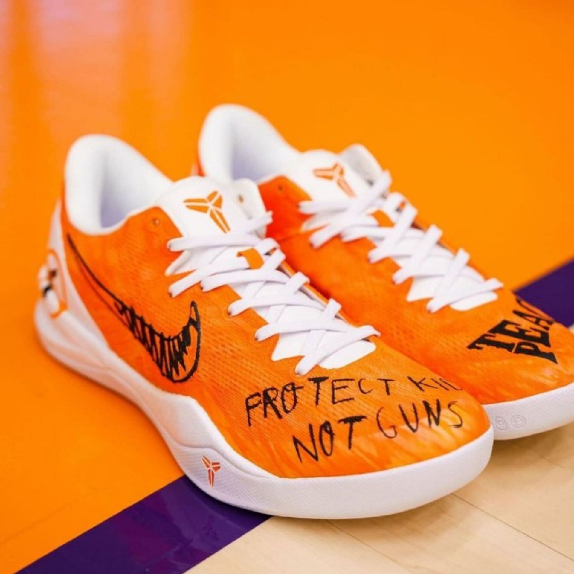 Custom Kobe 8 sneakers for Cloud and her cause (Via Instagram)